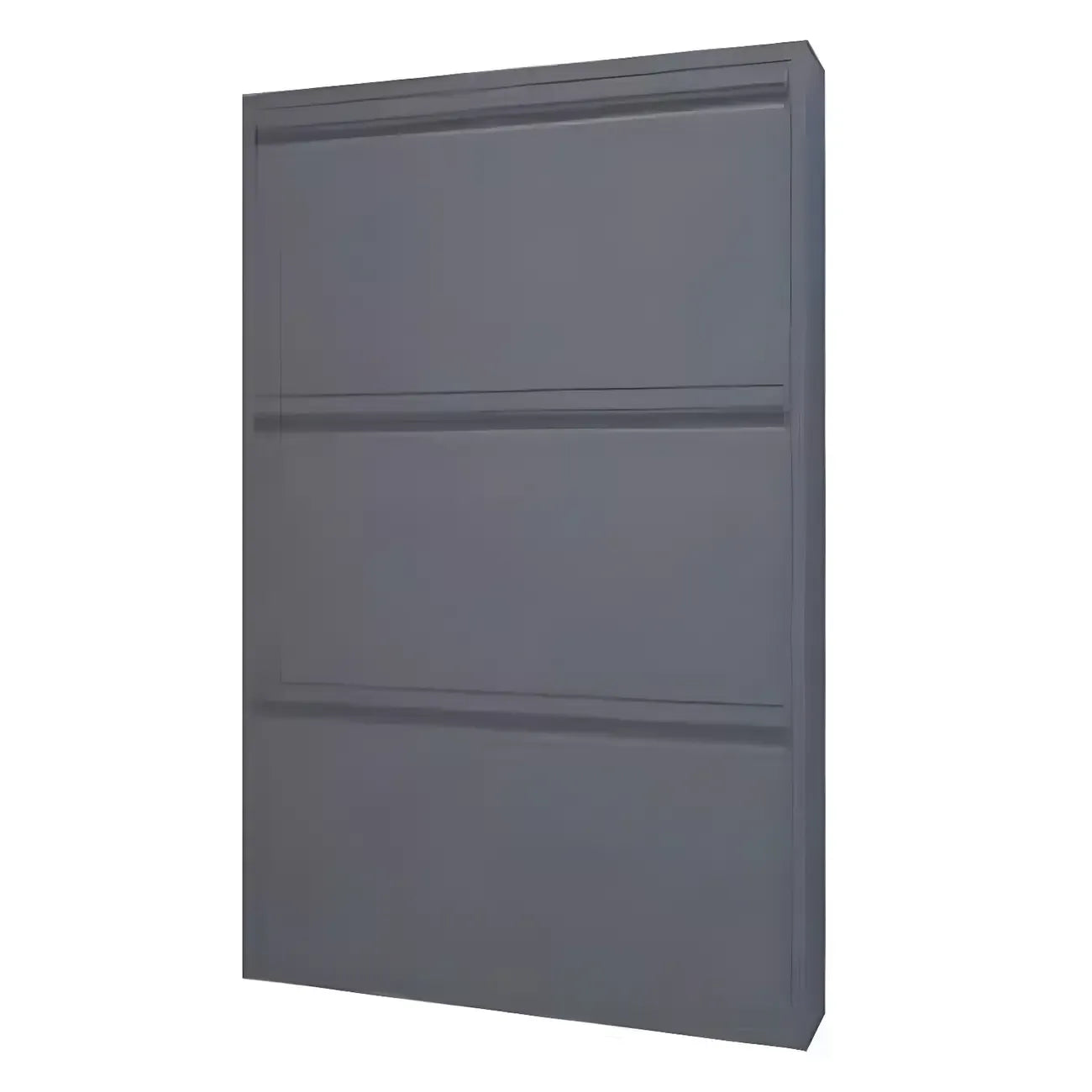 Armoire à chaussures murale en métal gris pour entrée