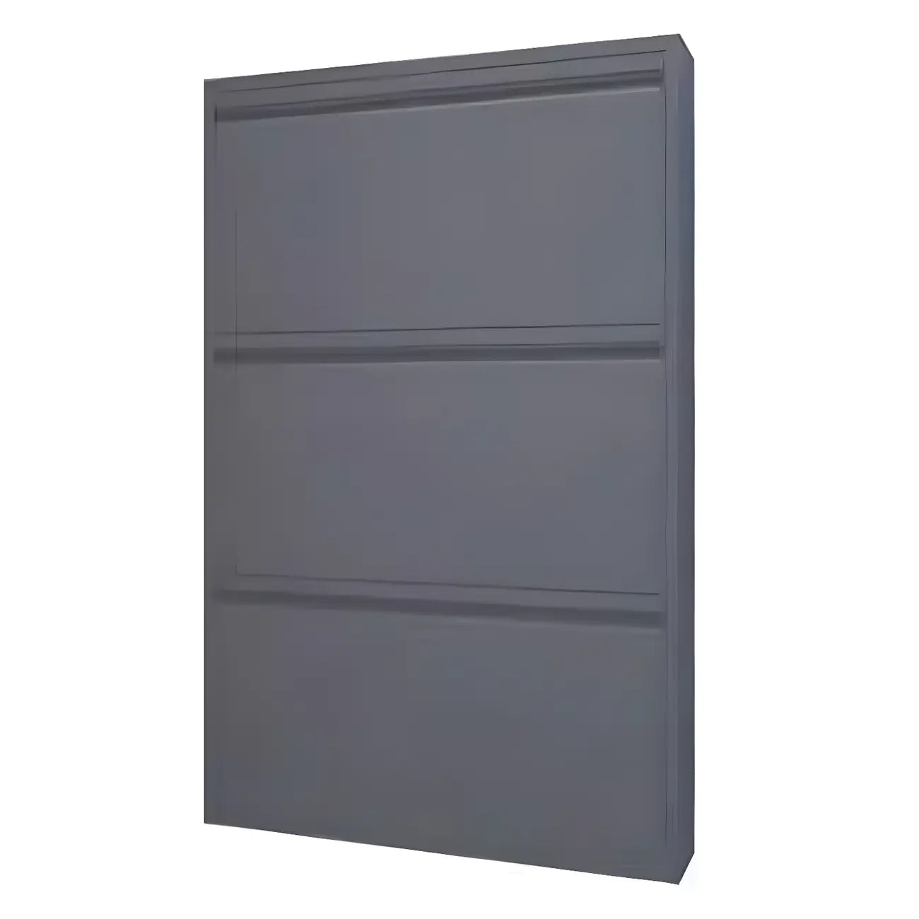 Armoire à chaussures murale en métal gris pour entrée