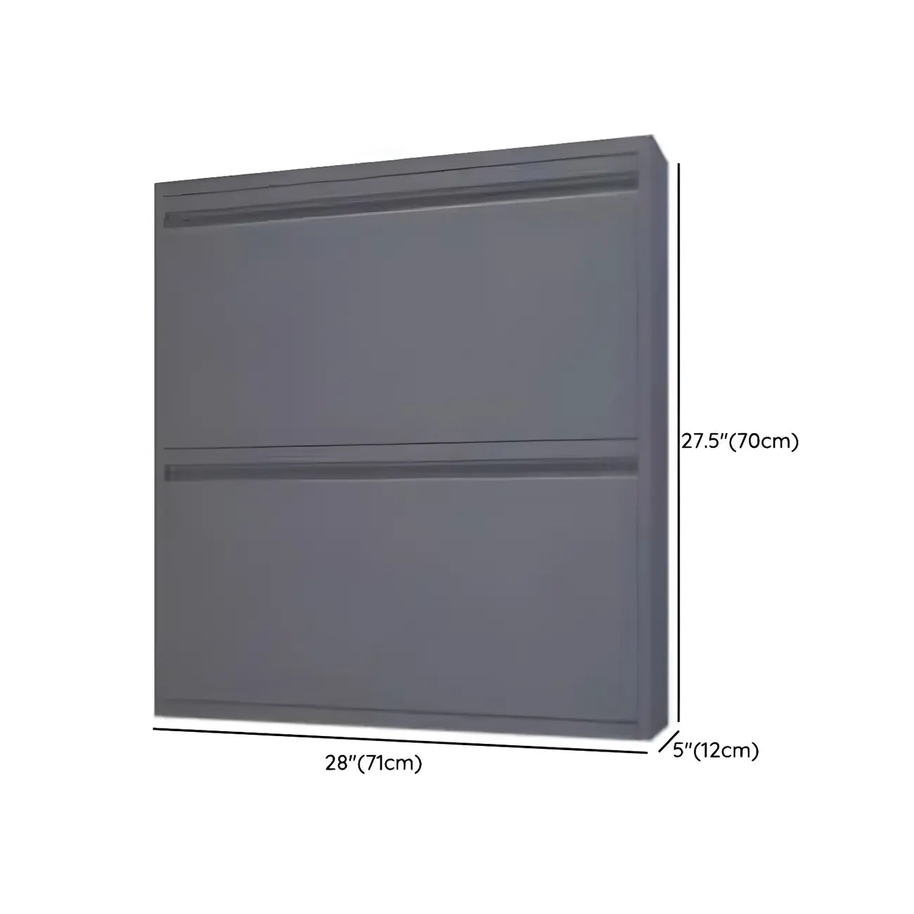 Armoire à chaussures murale en métal gris pour entrée