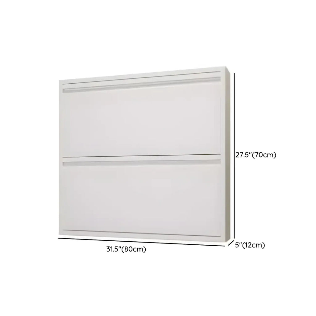 Armoire à chaussures murale en métal gris pour entrée