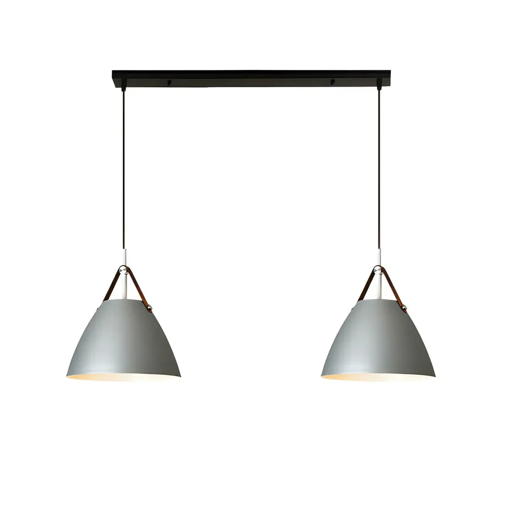 Suspension moderne en métal noir réglable pour îlot de cuisine