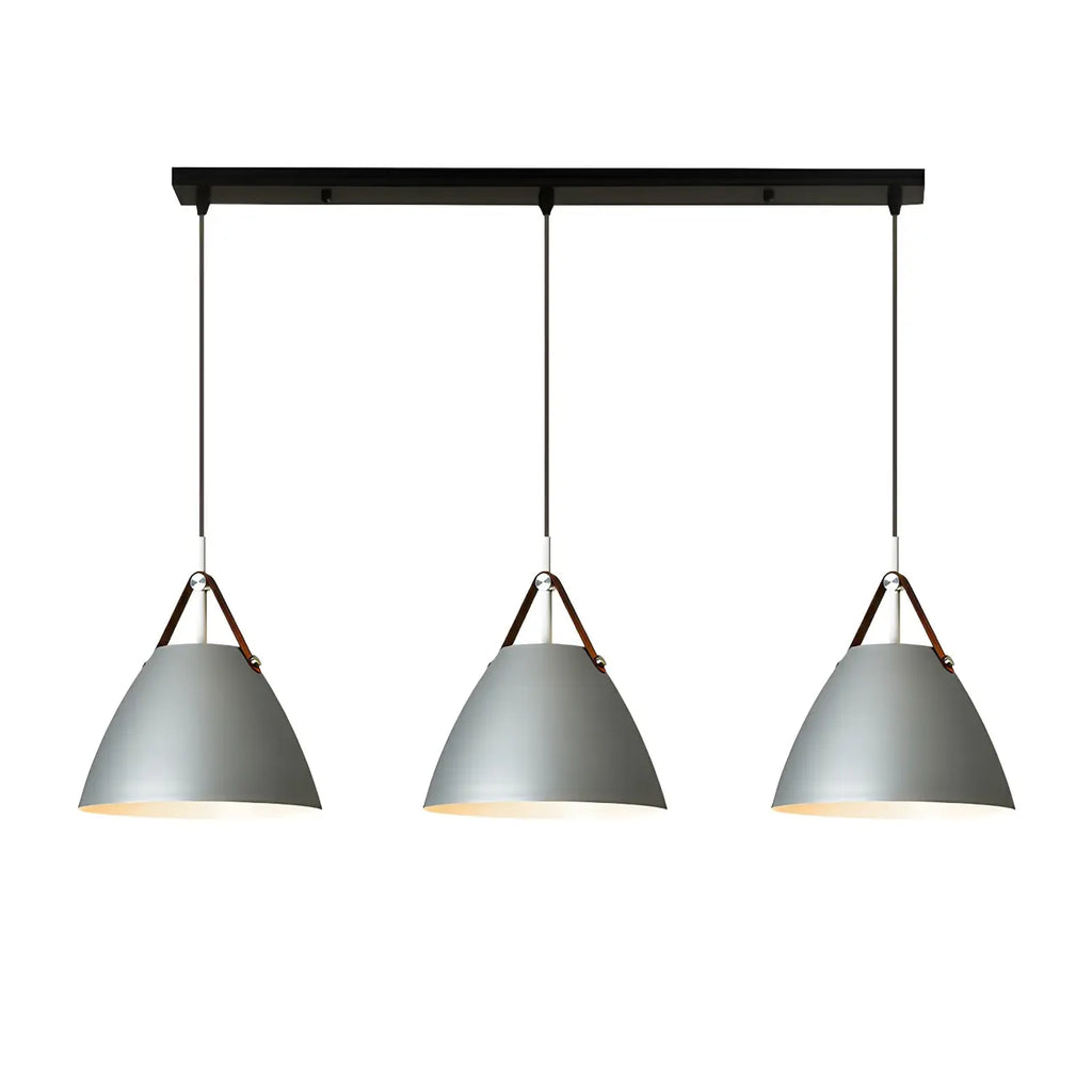 Suspension moderne en métal noir réglable pour îlot de cuisine