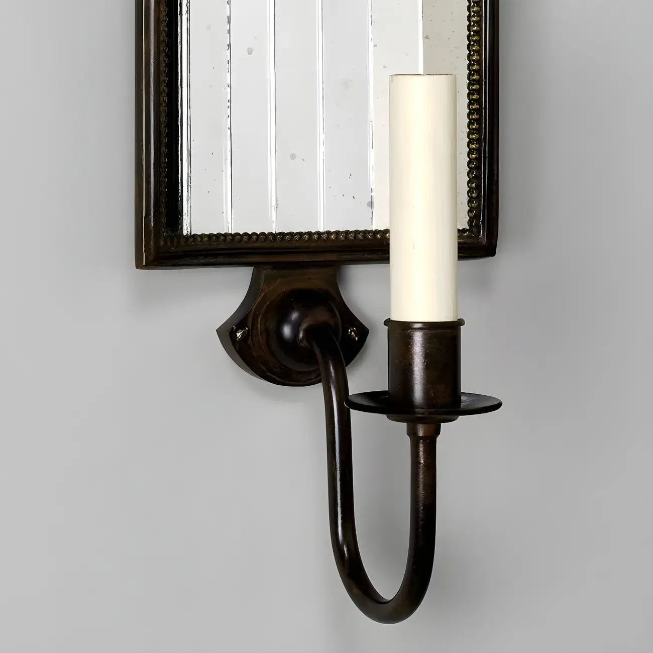 Applique murale LED noire vintage avec miroir pour décoration intérieure