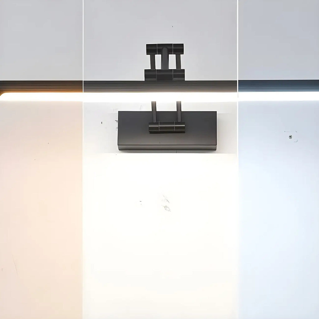 Miroir de salle de bain rectangulaire réglable avec éclairage LED