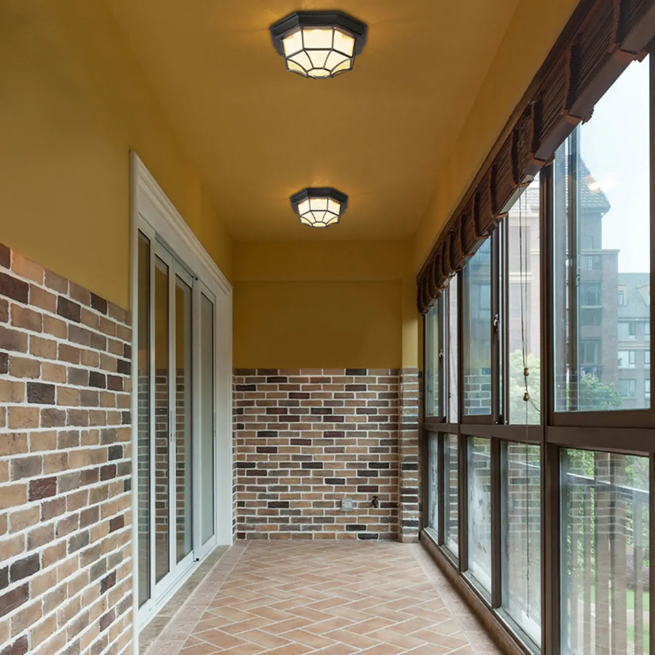 Plafonnier encastré à LED dimmable pour usage industriel extérieur