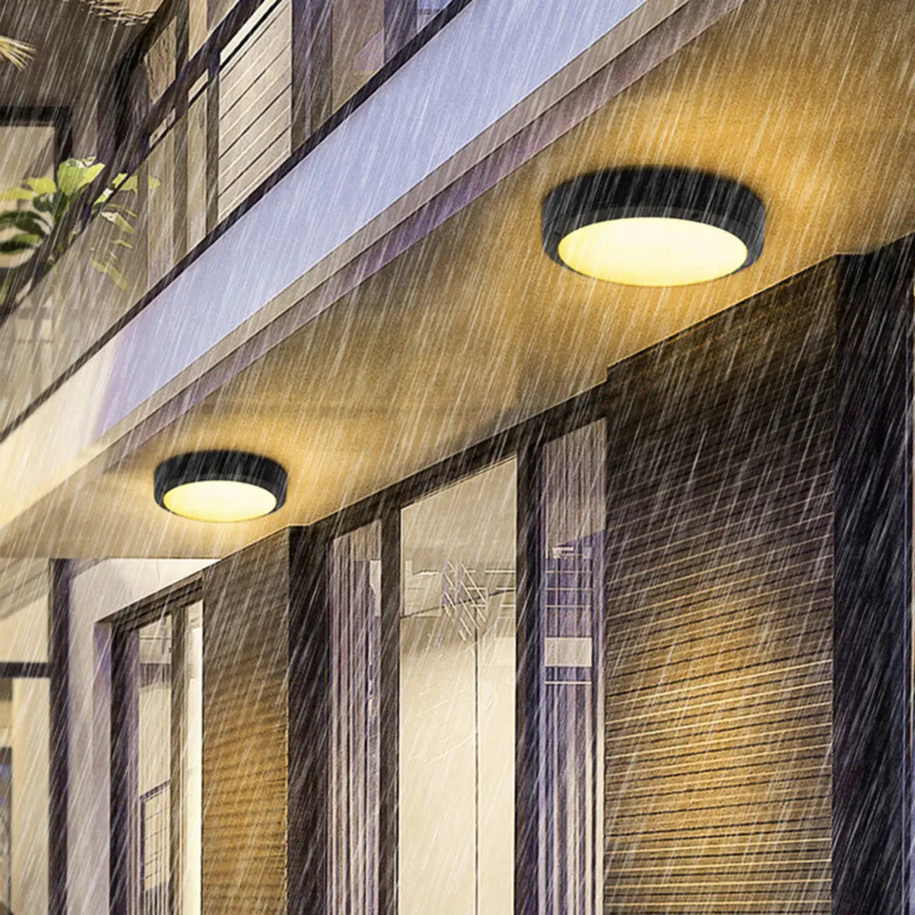 Plafonnier encastré à LED dimmable pour usage industriel extérieur