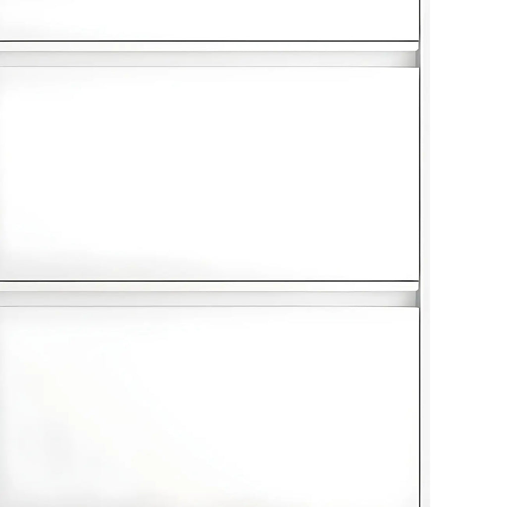 Armoire à chaussures murale en métal gris/blanc