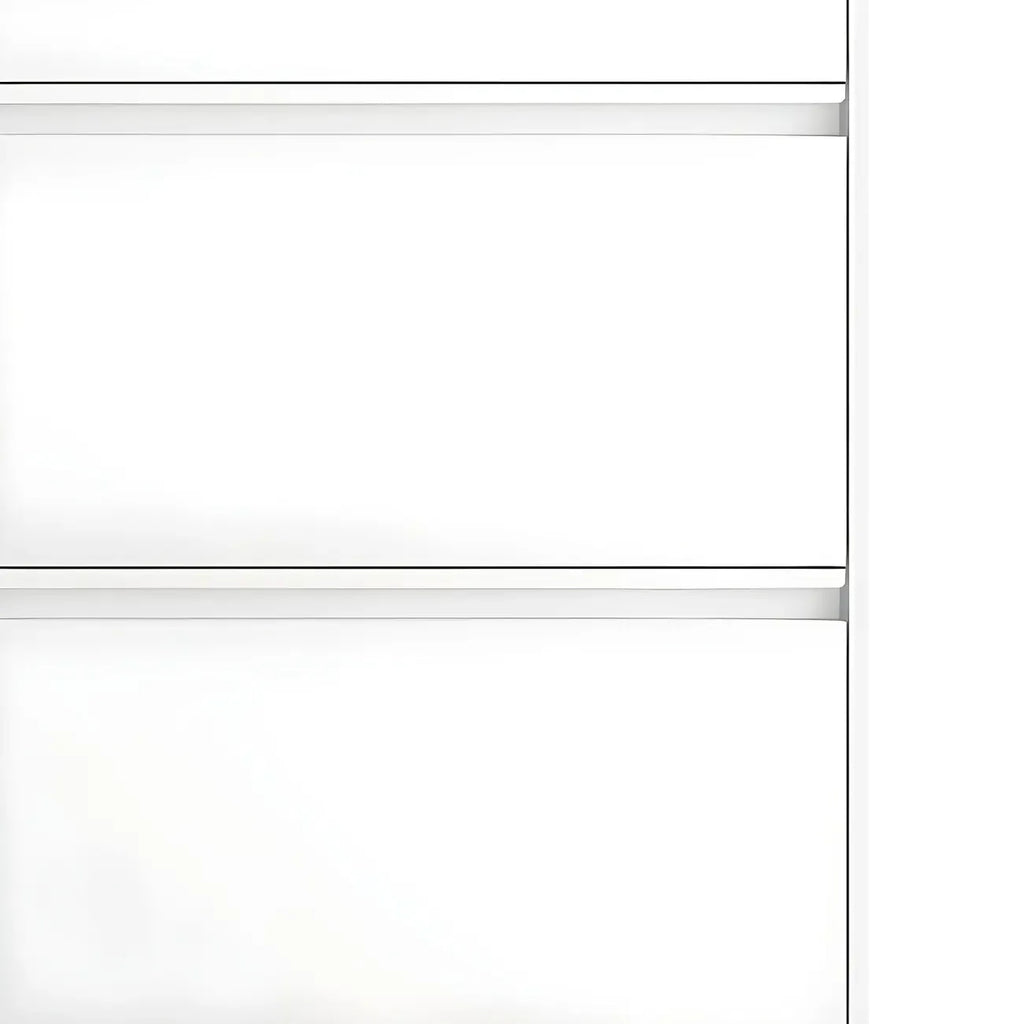 Armoire à chaussures murale en métal gris/blanc