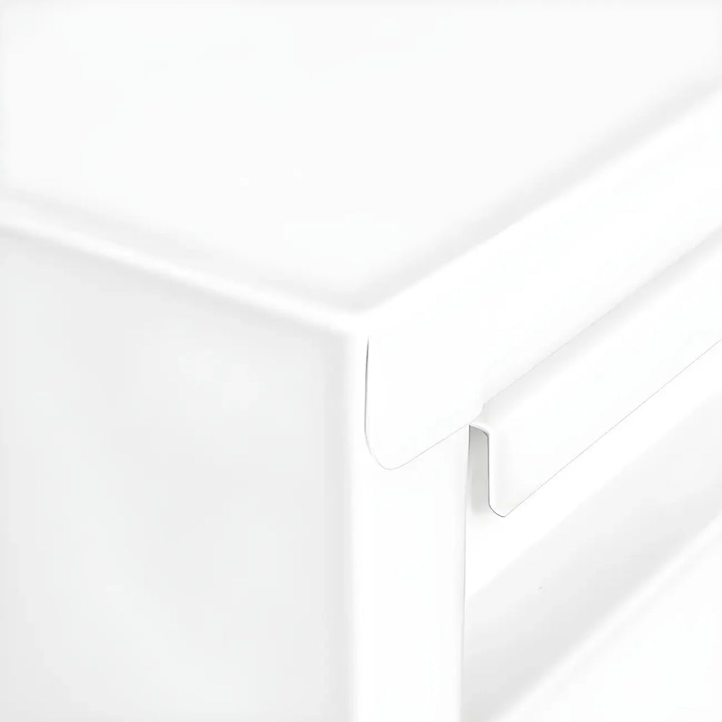 Armoire à chaussures murale en métal gris/blanc