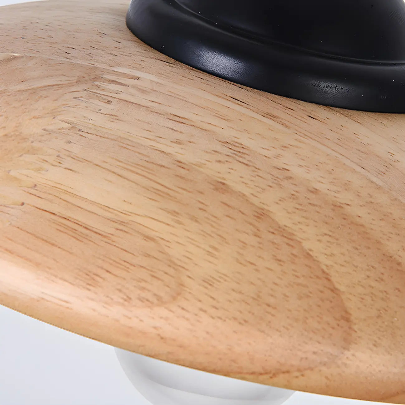 Applique murale vintage en noyer à bras articulé avec abat-jour en bois