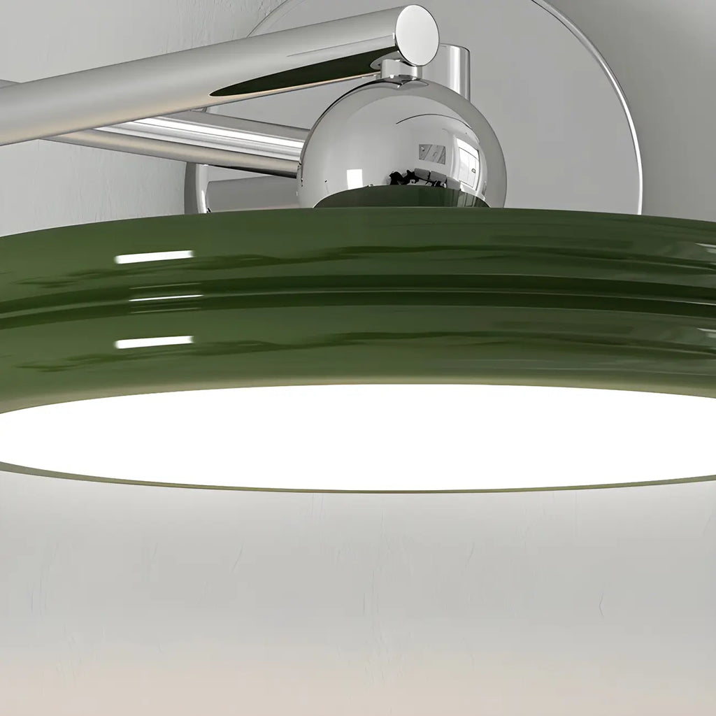 Applique murale LED ronde à bras articulé à 2 couches pour chambre