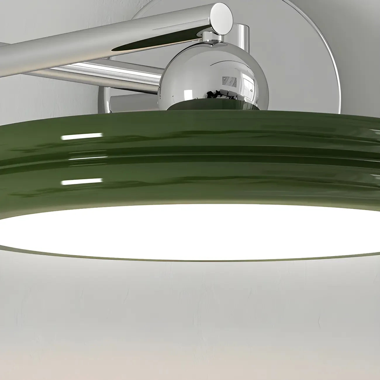 Applique murale LED ronde à bras articulé à 2 couches pour chambre