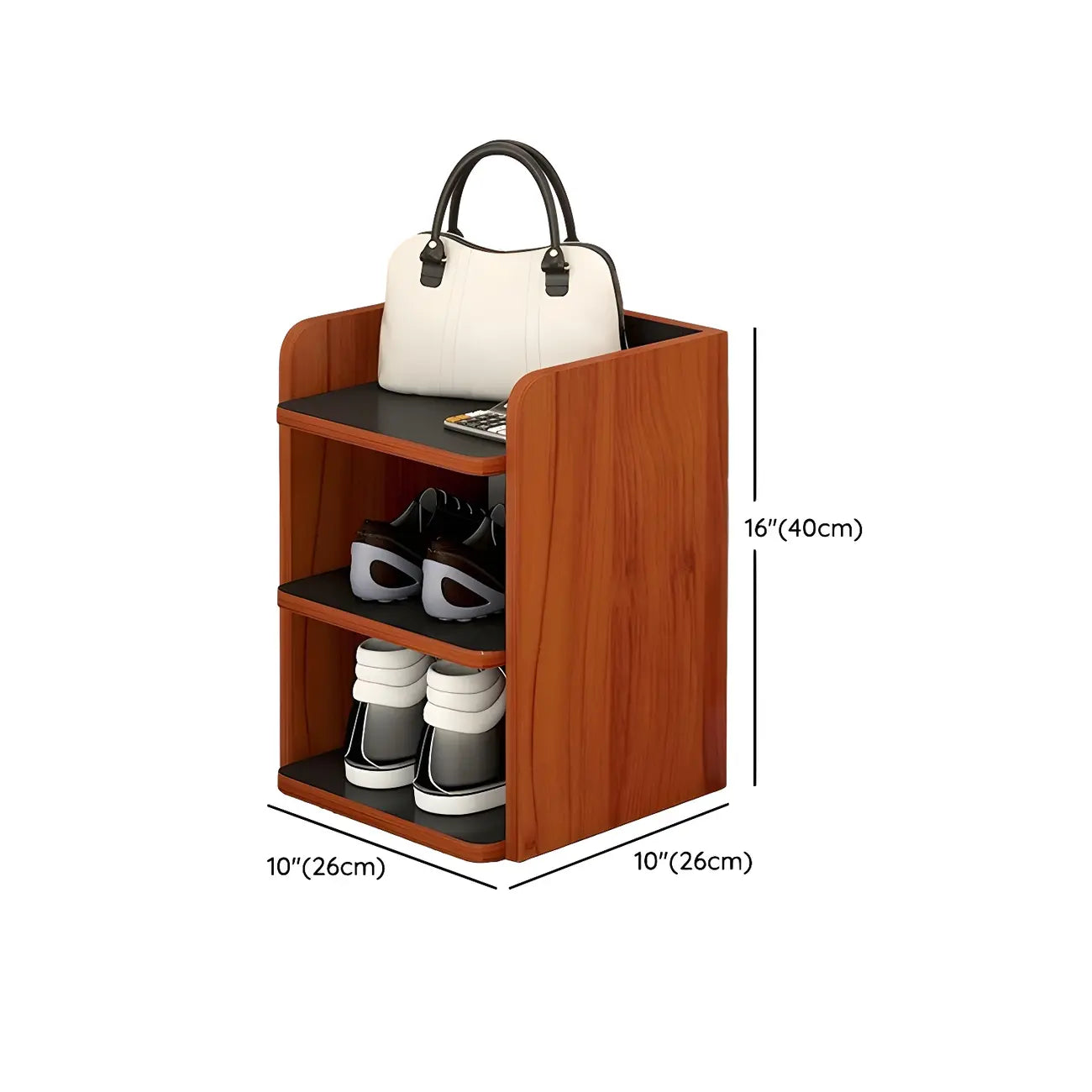 Étagère à chaussures ouverte moderne en bois blanc pour entrée