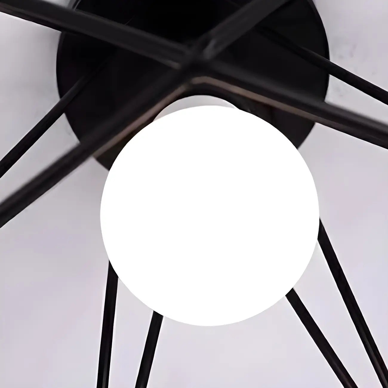 Plafonnier semi-encastré industriel géométrique en métal doré