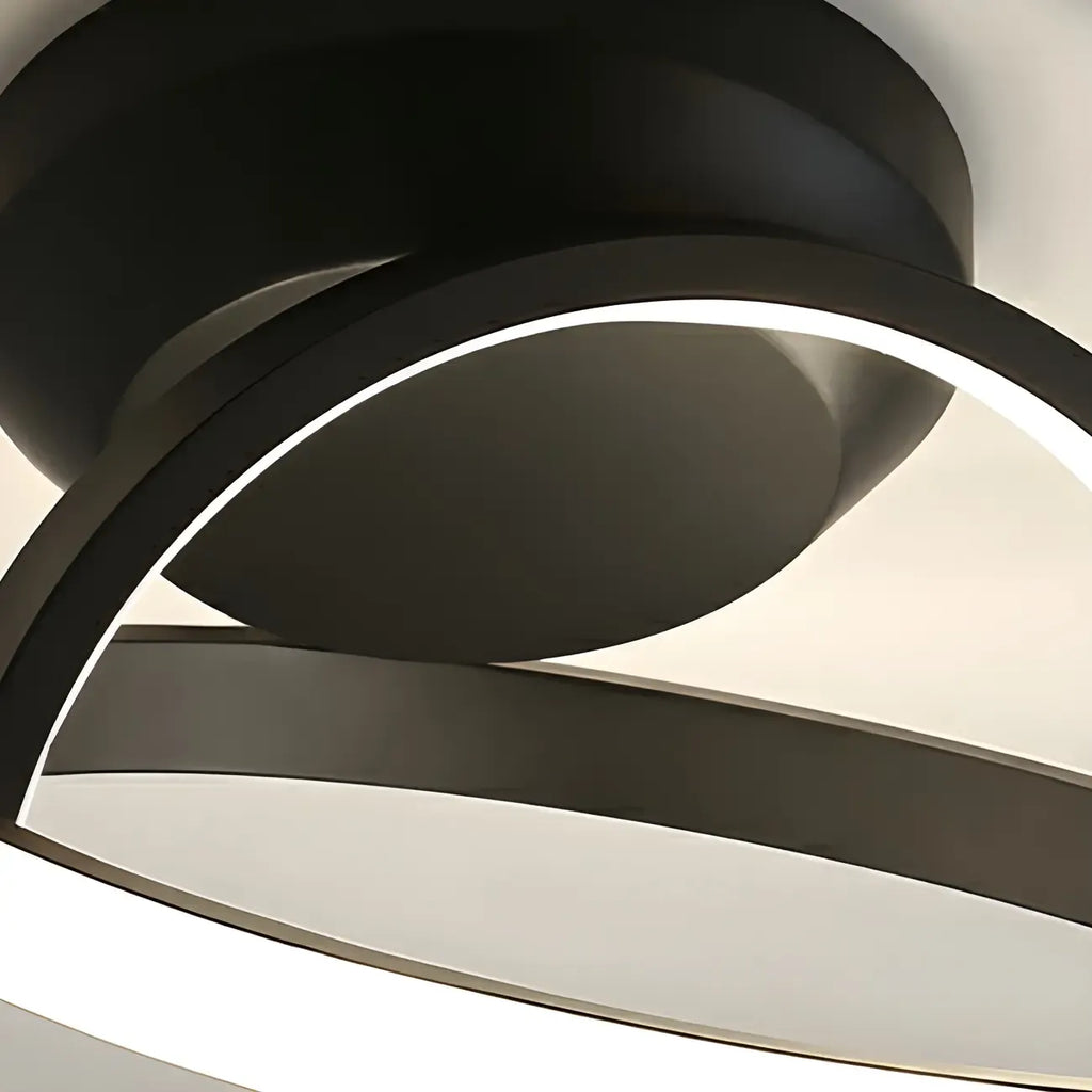 Mini plafonnier LED semi-encastré à intensité variable pour couloir avec anneau croisé