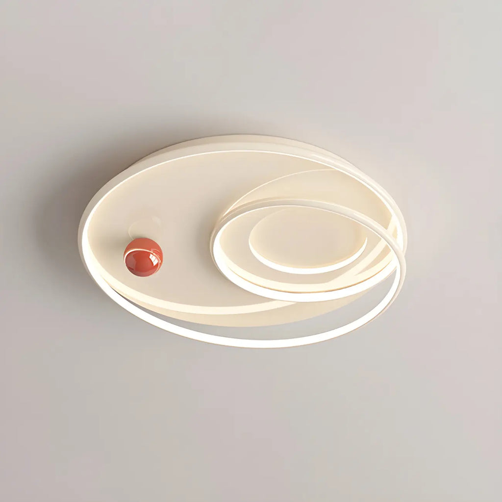 Plafonnier LED rond blanc chic à intensité variable