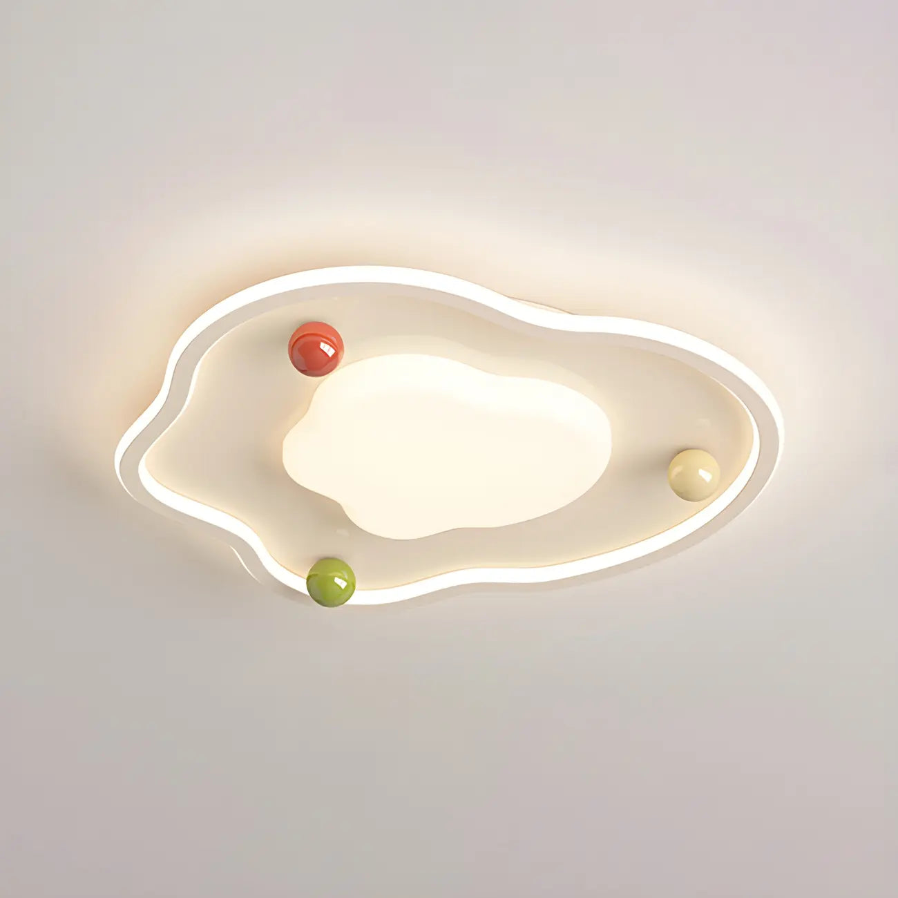 Plafonnier LED rond blanc chic à intensité variable