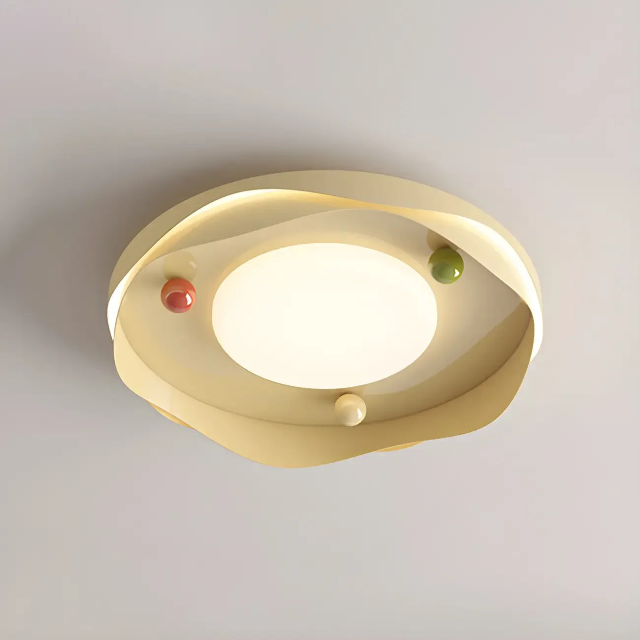 Plafonnier LED rond blanc chic à intensité variable