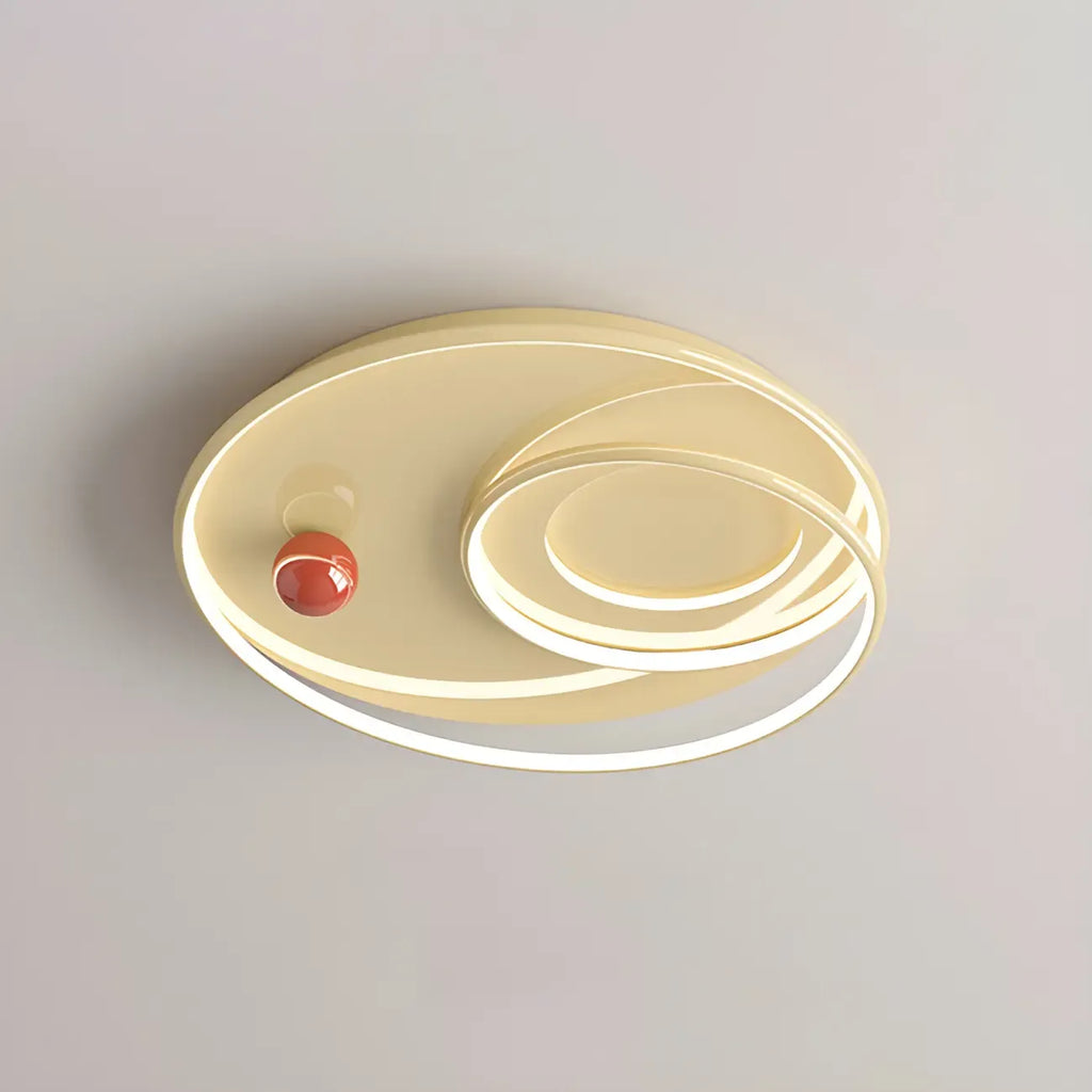 Plafonnier LED rond blanc chic à intensité variable