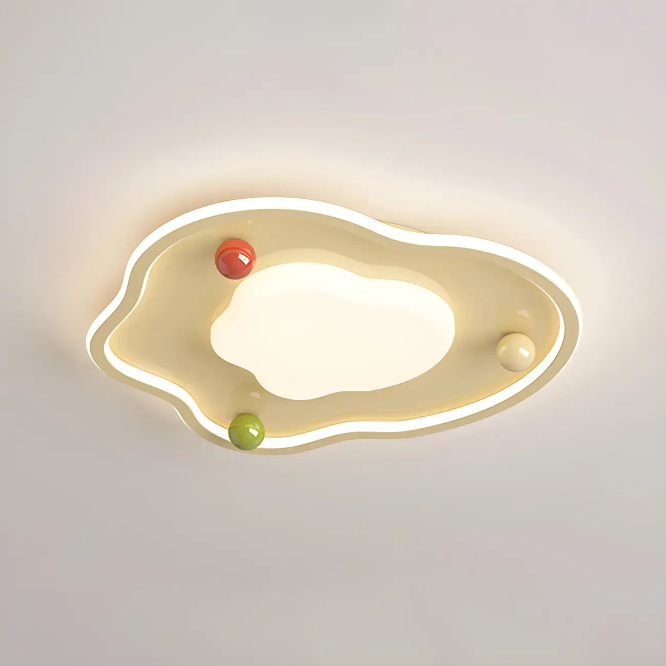 Plafonnier LED rond blanc chic à intensité variable