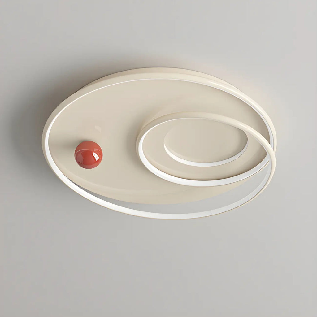 Plafonnier LED rond blanc chic à intensité variable