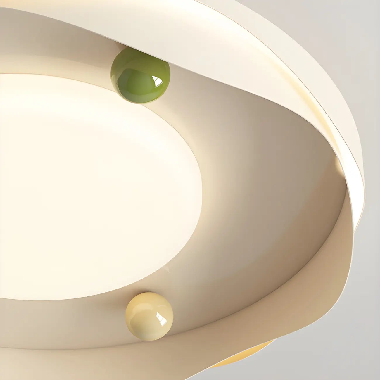 Plafonnier LED rond blanc chic à intensité variable