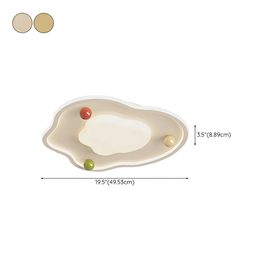 Plafonnier LED rond blanc chic à intensité variable