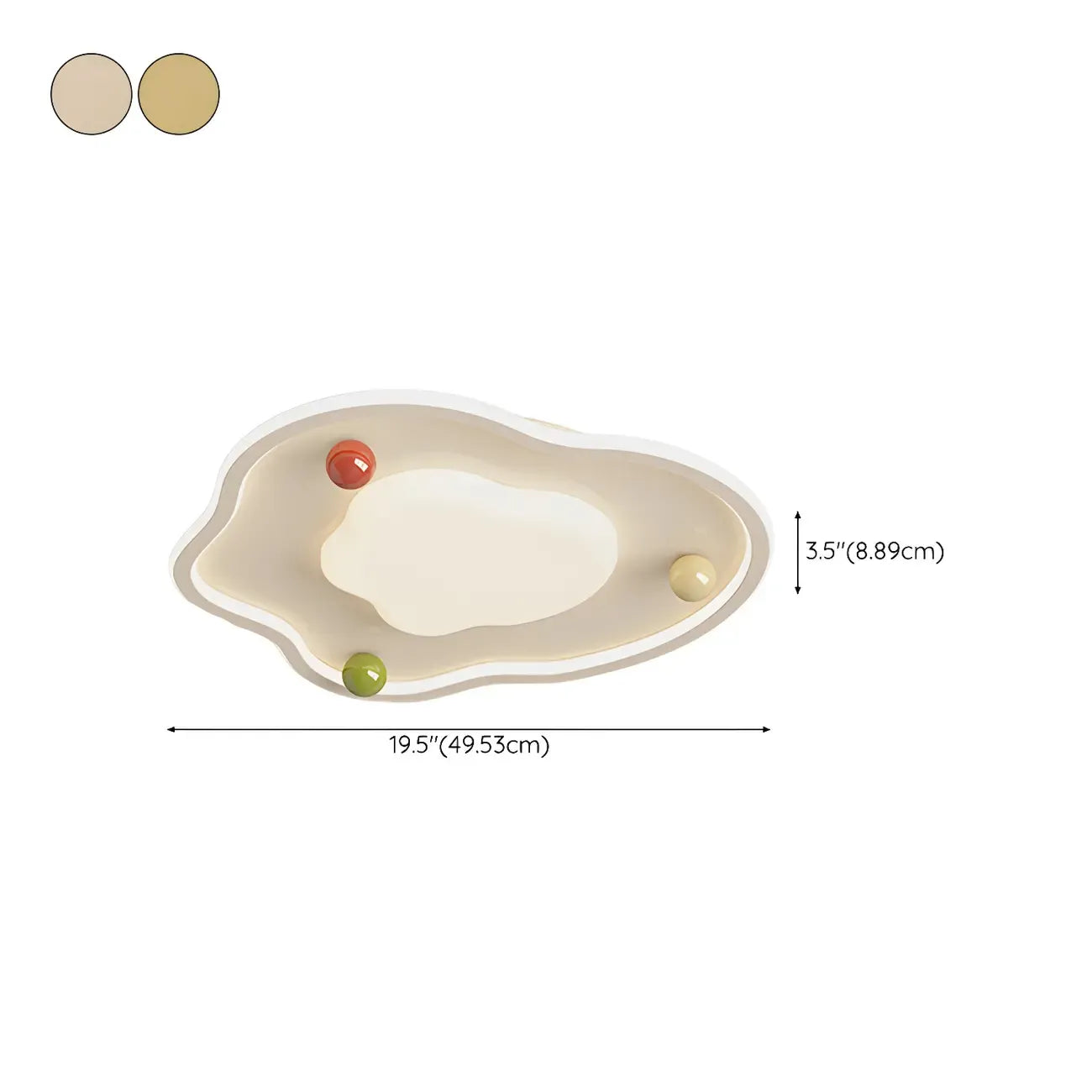 Plafonnier LED rond blanc chic à intensité variable