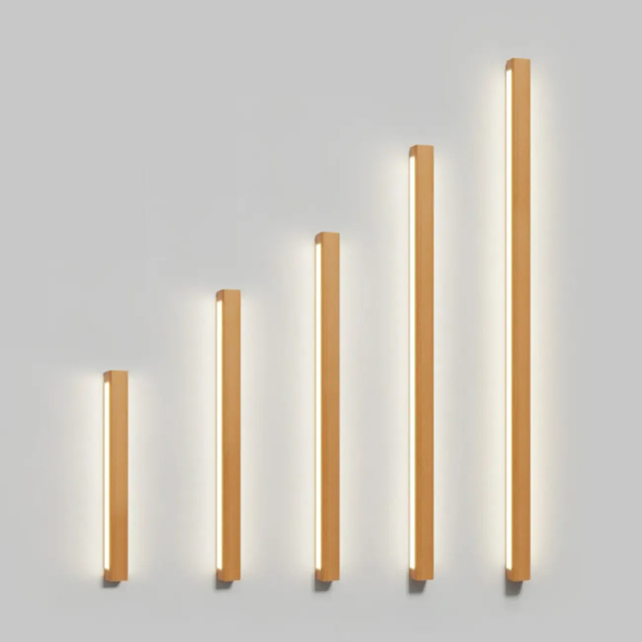 Applique murale LED moderne en bois pour salle de bain, avec variateur à 3 niveaux d'intensité