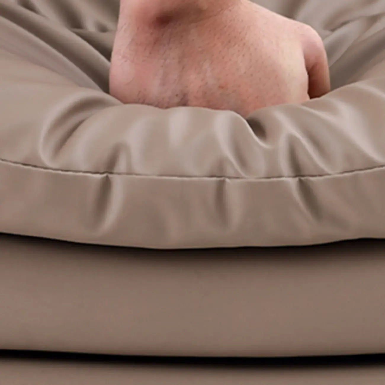 Fauteuil de bureau pivotant réglable en cuir marron rembourré