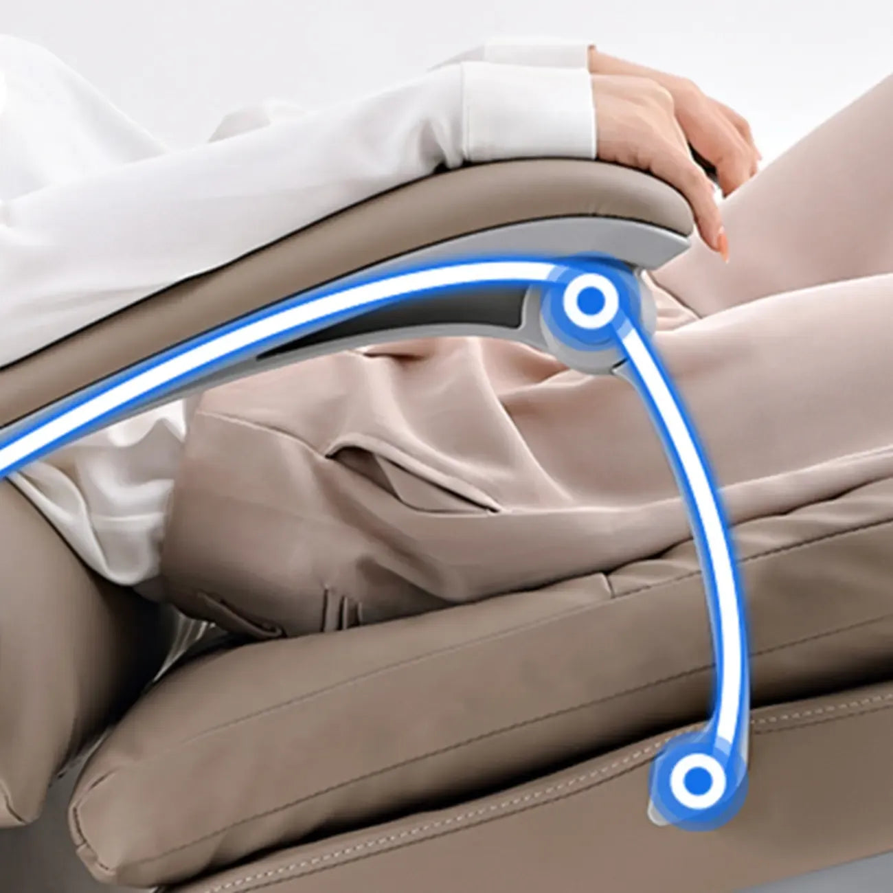 Fauteuil de bureau pivotant réglable en cuir marron rembourré