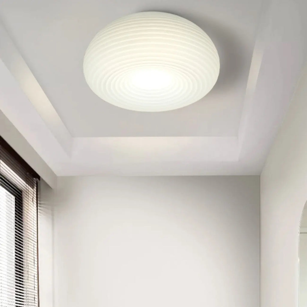 Plafonnier moderne rond plissé pour salon