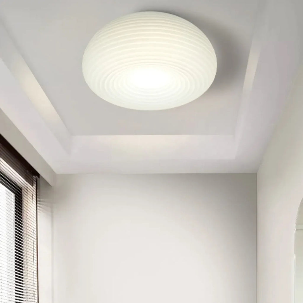 Plafonnier moderne rond plissé pour salon