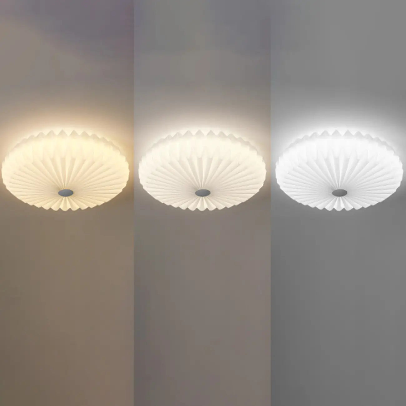 Plafonnier moderne rond plissé pour salon