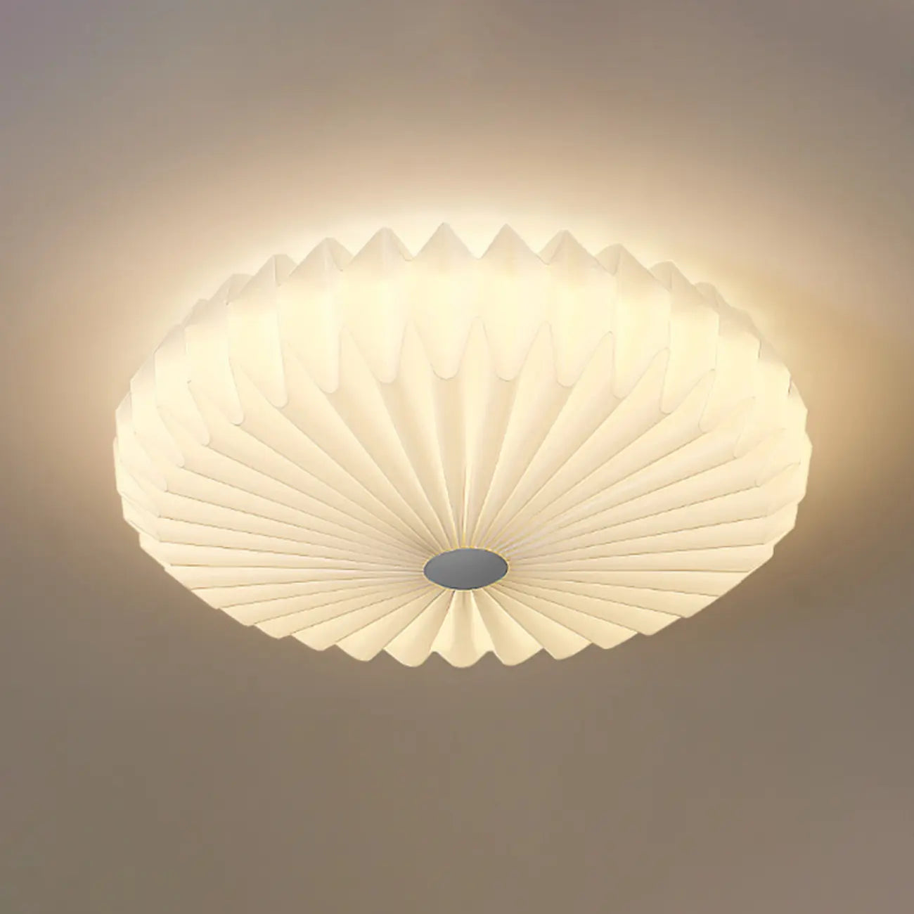 Plafonnier moderne rond plissé pour salon