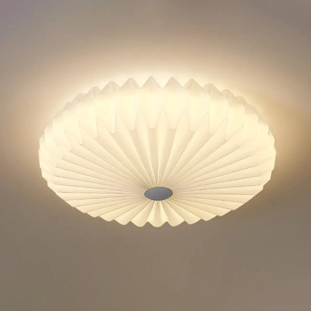 Plafonnier moderne rond plissé pour salon