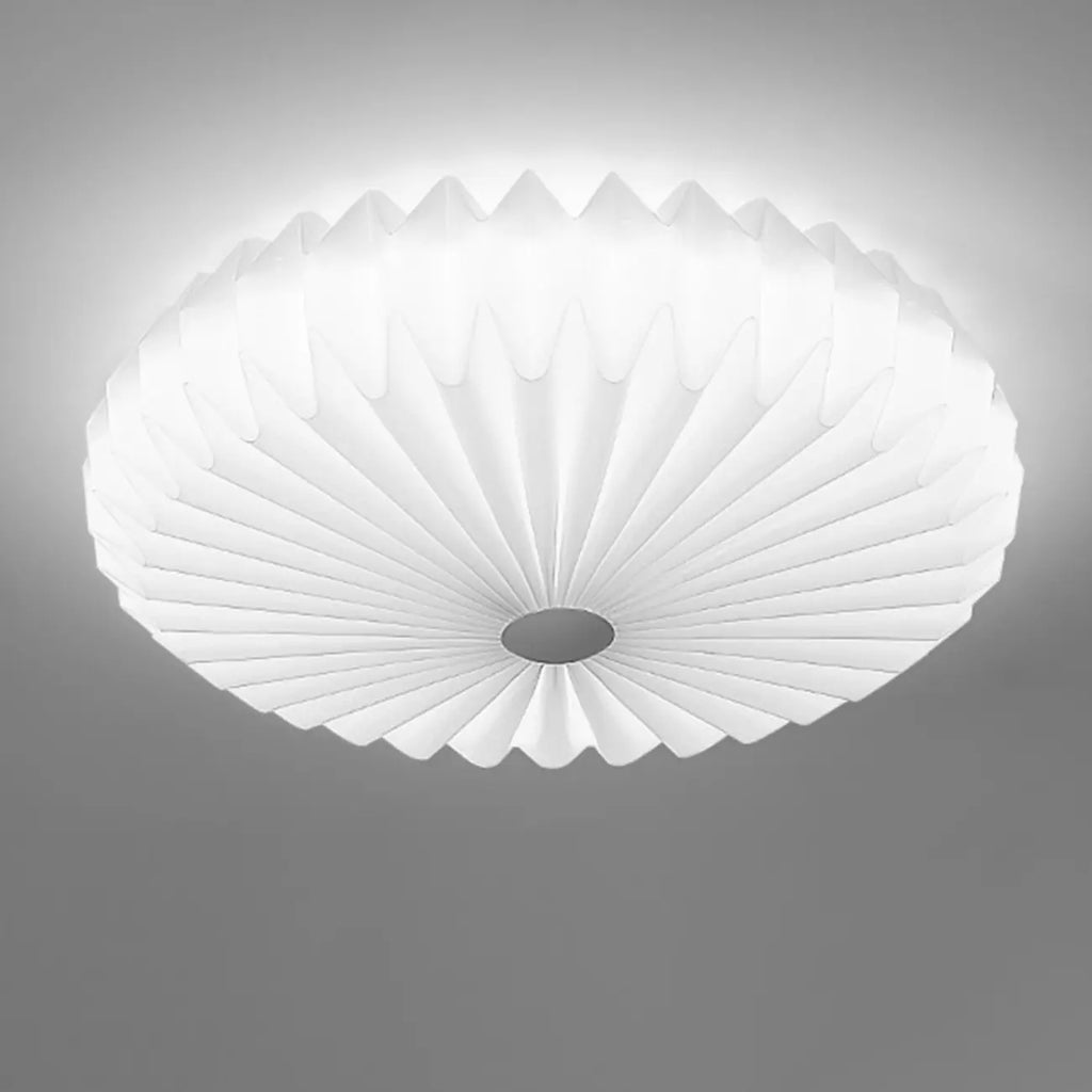 Plafonnier moderne rond plissé pour salon