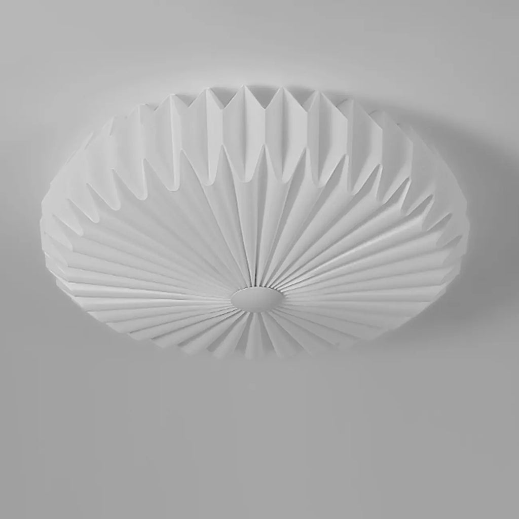 Plafonnier moderne rond plissé pour salon