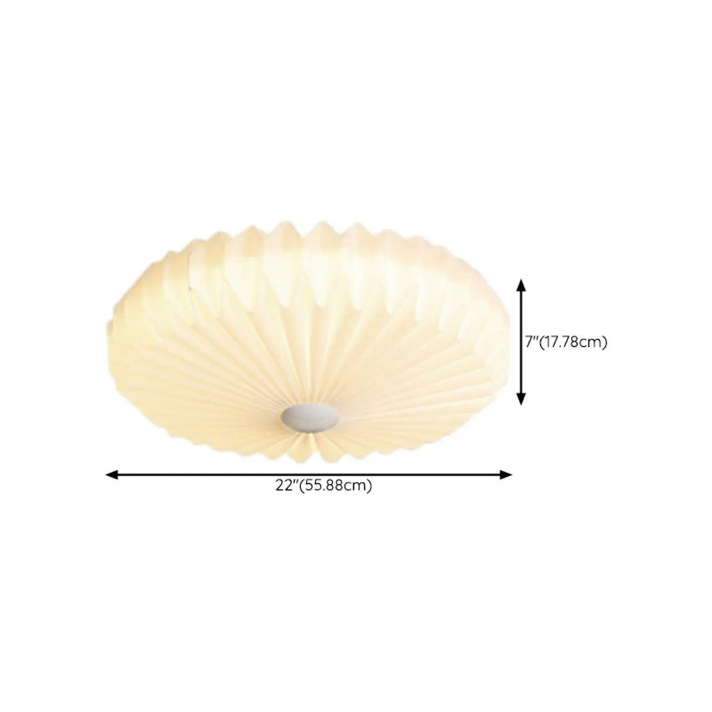 Plafonnier moderne rond plissé pour salon