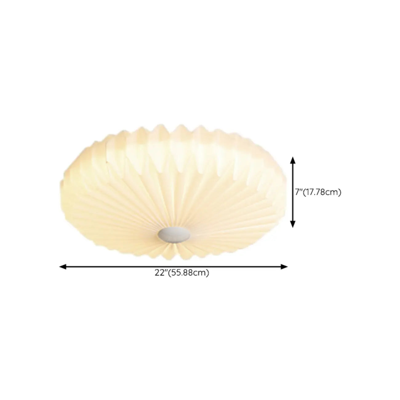 Plafonnier moderne rond plissé pour salon