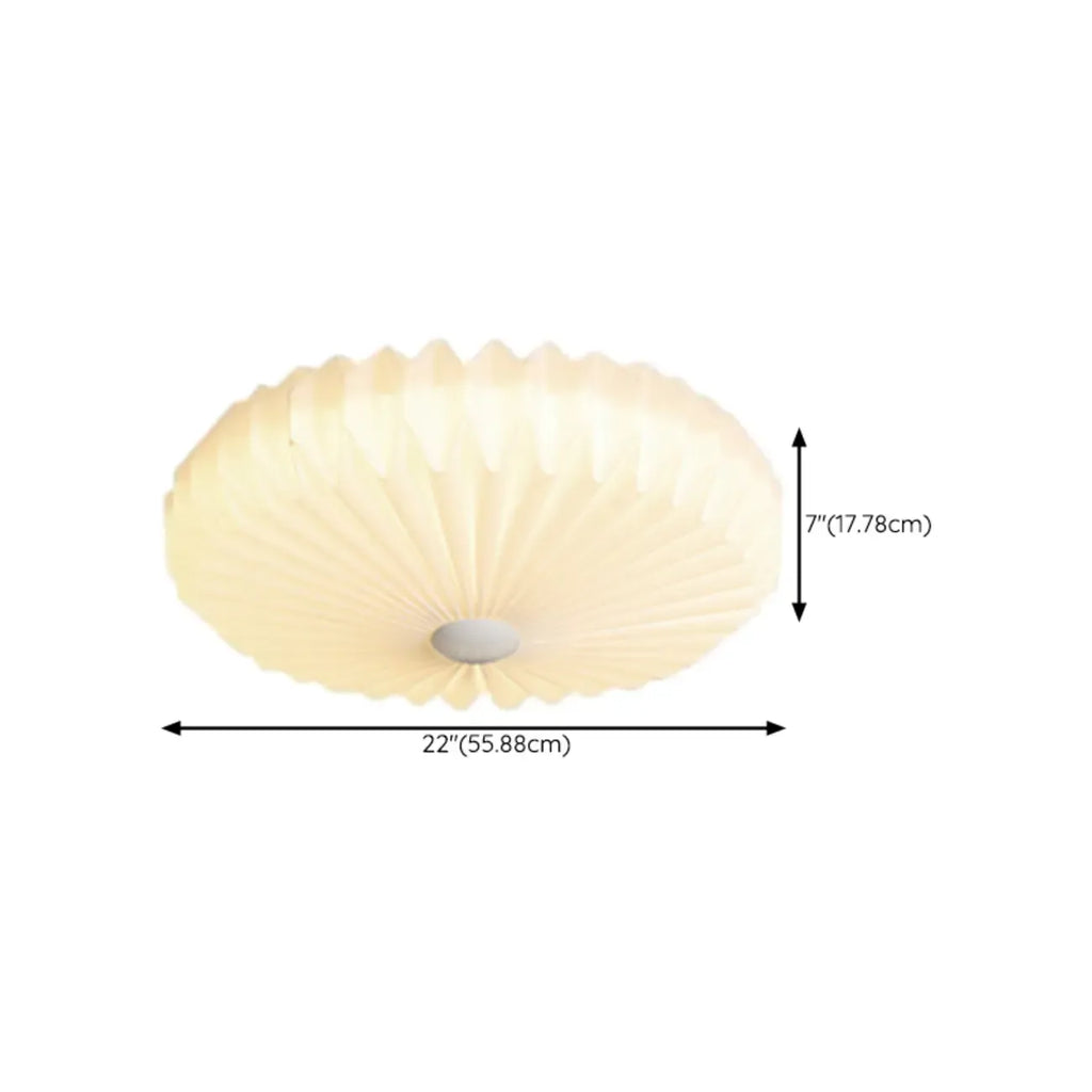 Plafonnier moderne rond plissé pour salon