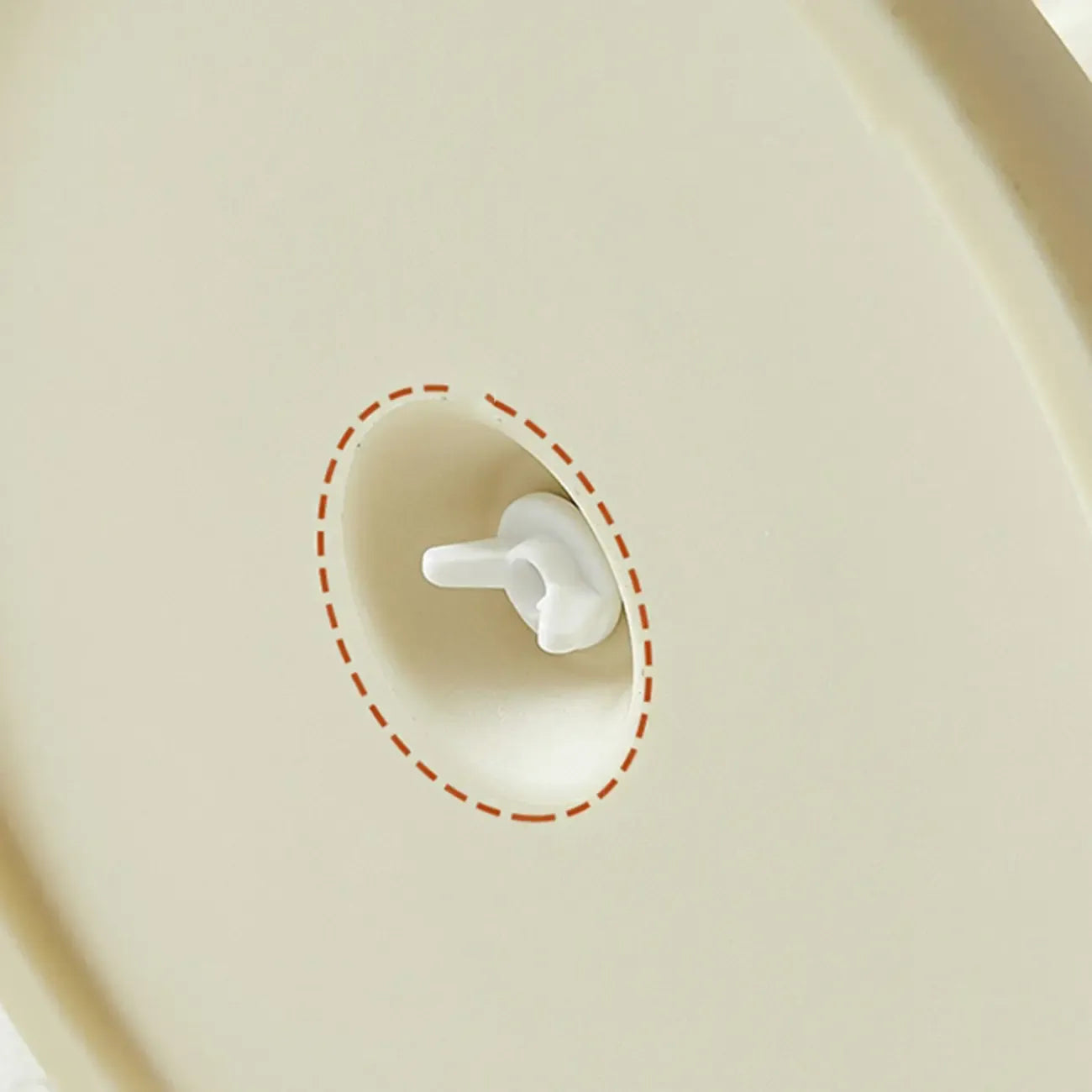 Table d'appoint minimaliste en plastique aux formes libres pour le salon