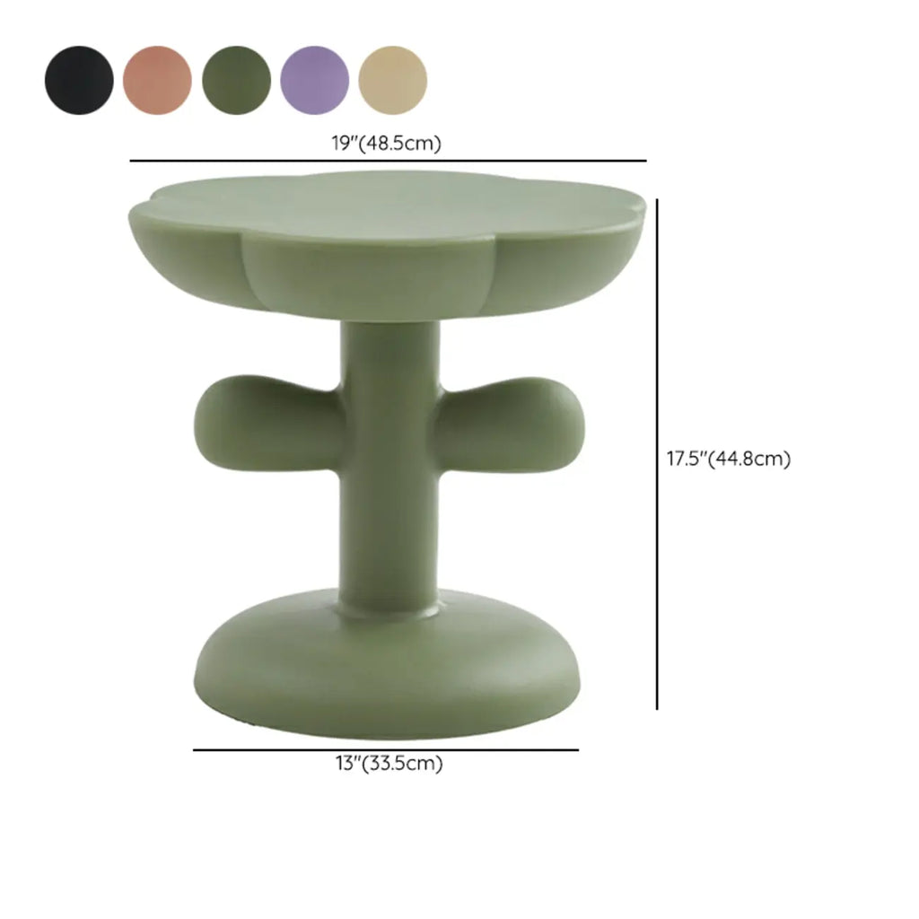 Table d'appoint minimaliste en plastique aux formes libres pour le salon