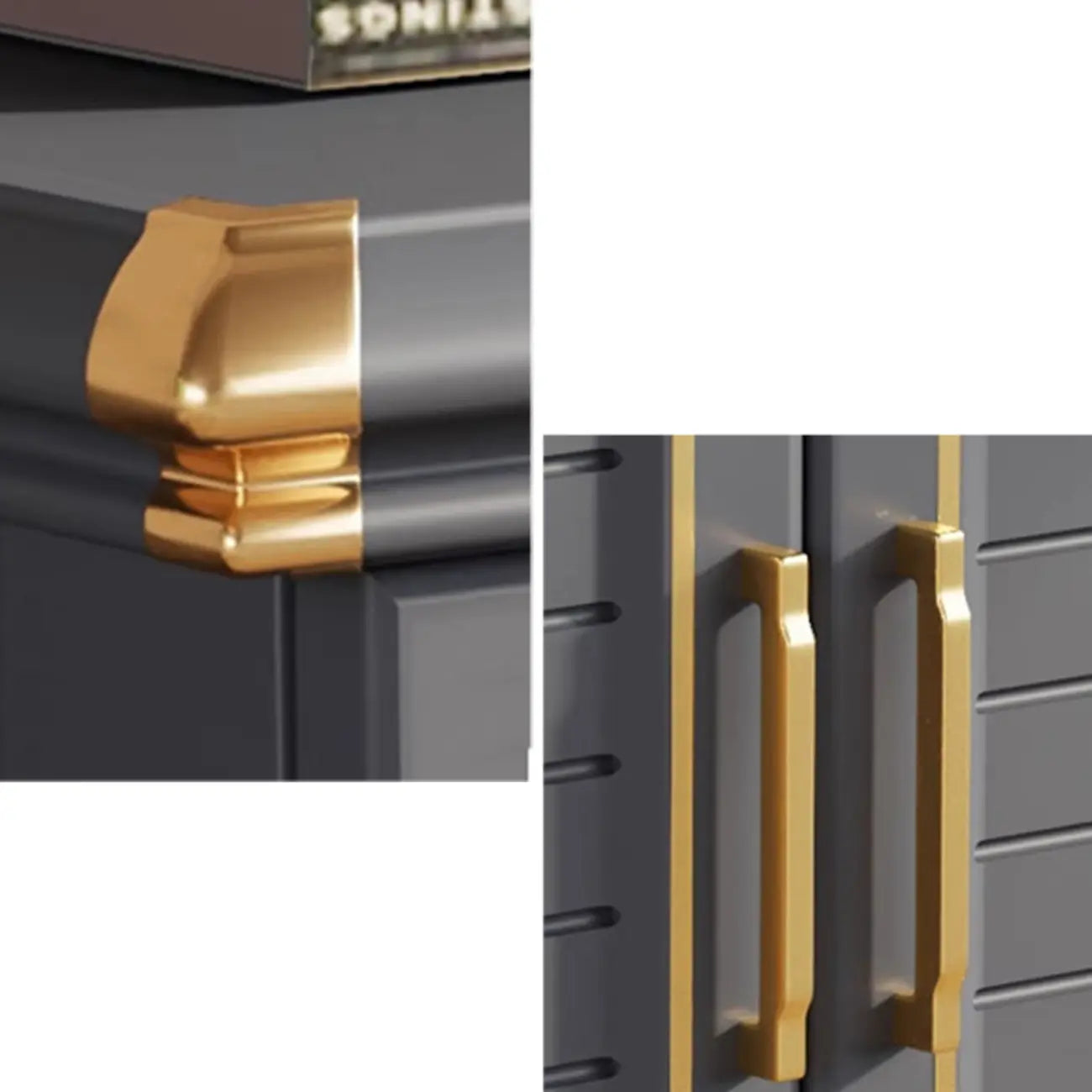 Banc de rangement à chaussures en métal gris rustique pour entrée