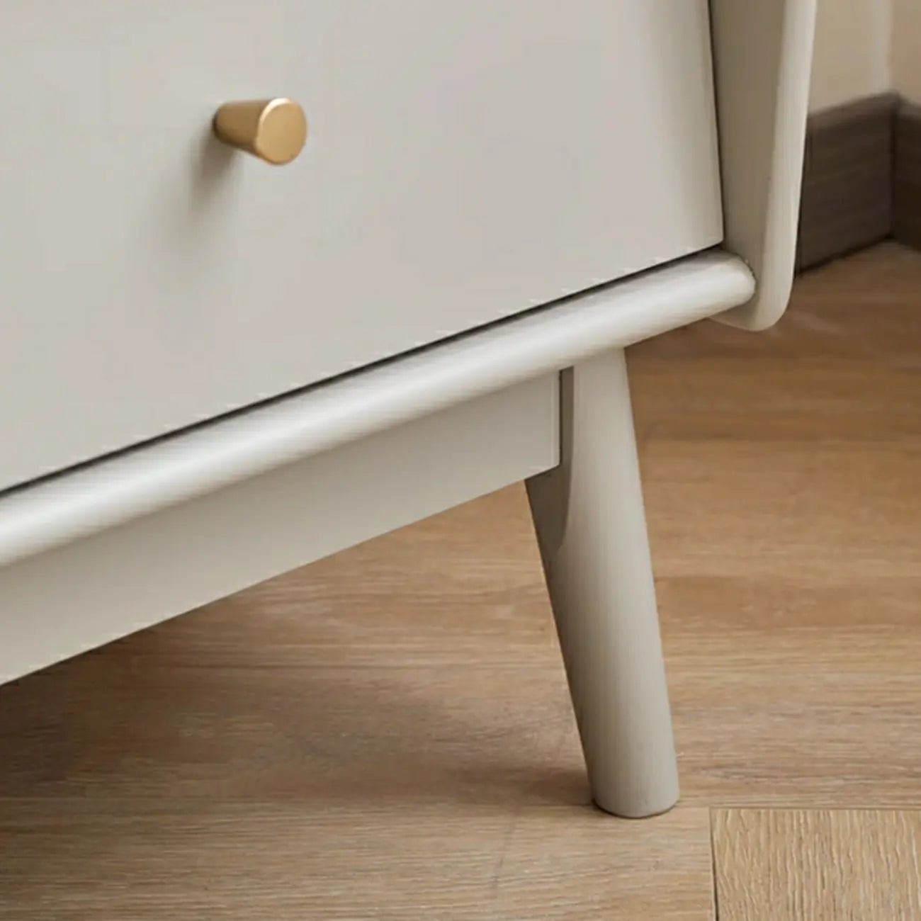 Armoire de rangement moderne en pin gris et verre pour salon