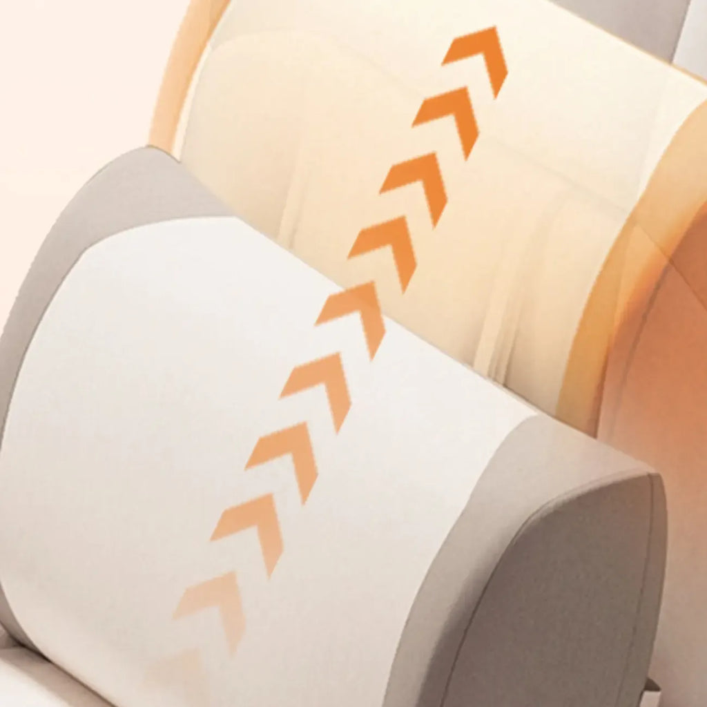 Fauteuil de bureau pivotant réglable en cuir gris et blanc moderne