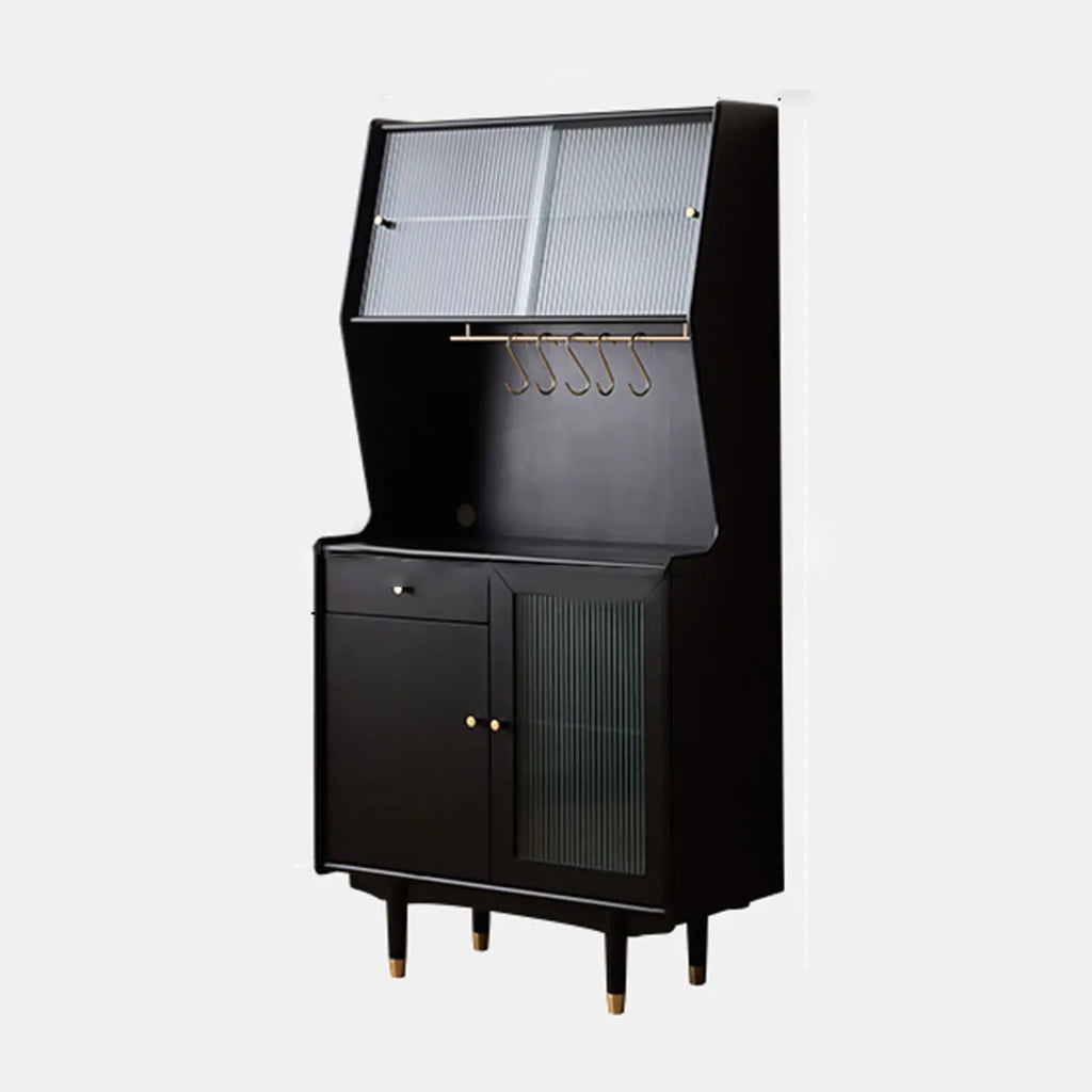 Meuble de cuisine polyvalent en bois espresso moderne