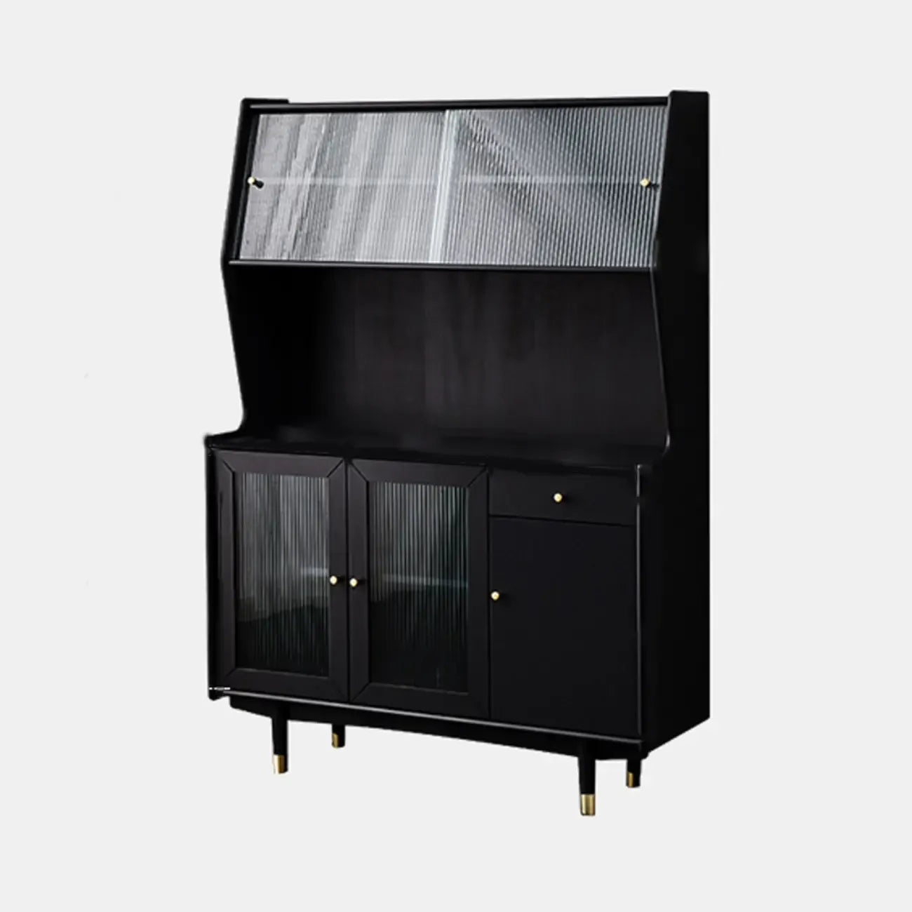 Meuble de cuisine polyvalent en bois espresso moderne