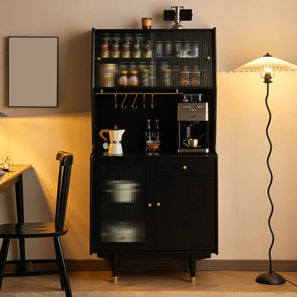 Meuble de cuisine polyvalent en bois espresso moderne