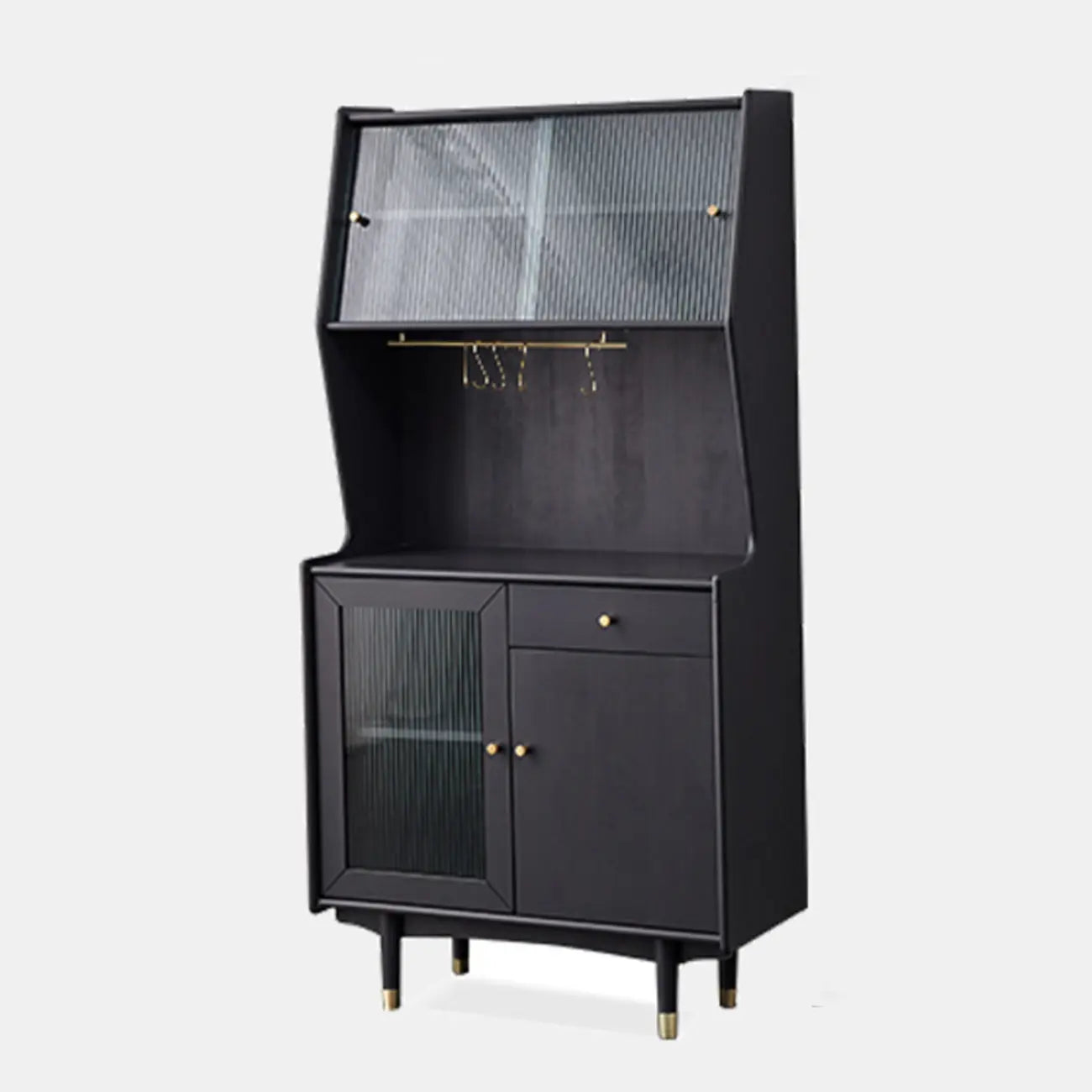 Meuble de cuisine polyvalent en bois espresso moderne